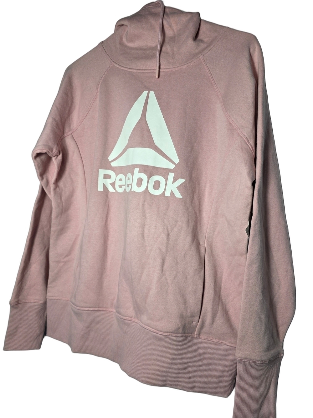 Reebok Pink Logo Pullover Hoodie Medium NWT Comfy Athletic Wear Great Gift! Y2K